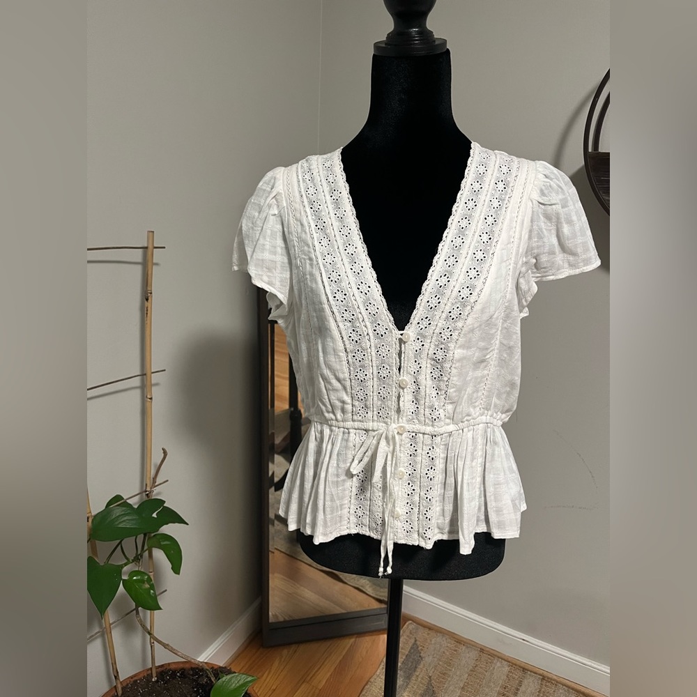 American eagle cropped plunge top